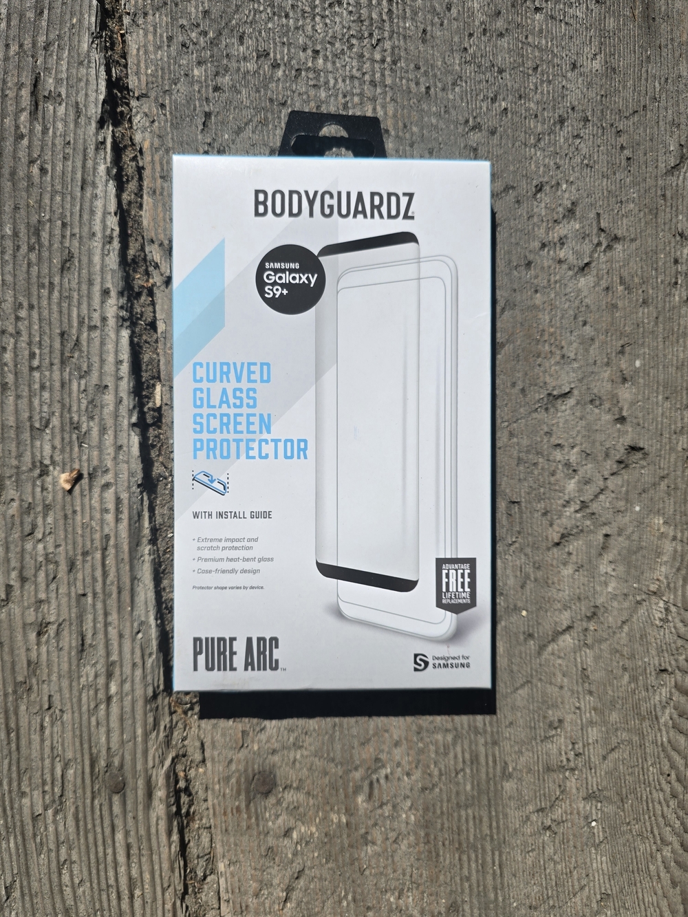 BODYGUARDZ Curved Glass Screen Protector for Samsung Galaxy S9+ - White